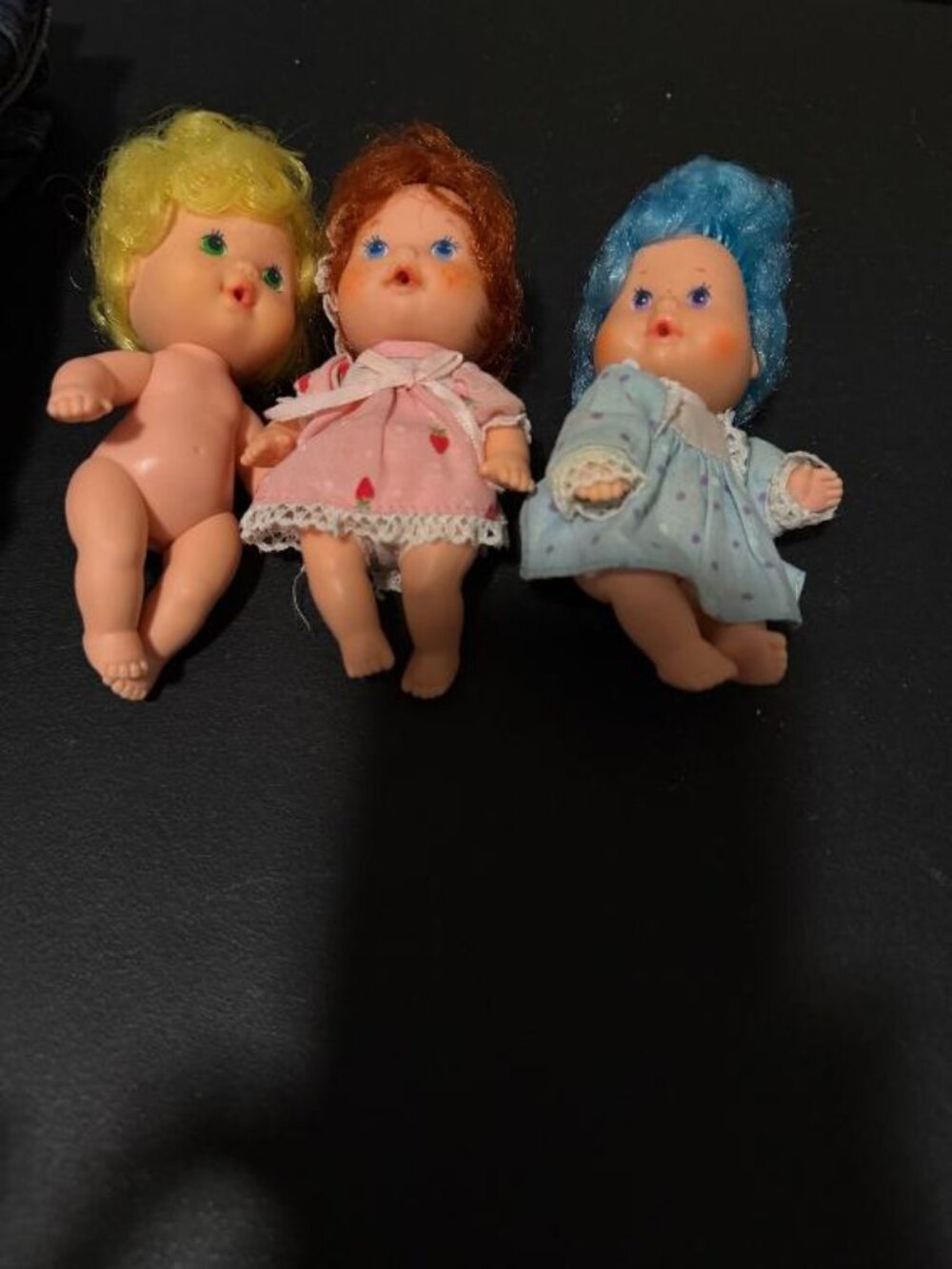Vtg 1980 Strawberry Shortcake Berry Baby Dolls Lot of 3, 4.5" Tall - Lot11-31